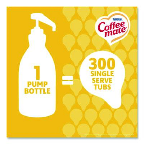 Coffee mate Liquid Coffee Creamer, Hazelnut, 1.5 L Pump Bottle, 2/Carton (31831CT)