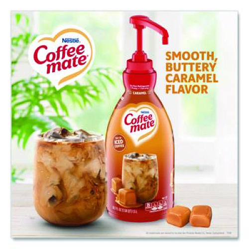 Coffee mate Liquid Creamer Pump Bottle, Caramel, 50.7 oz Pump Bottle (73358)
