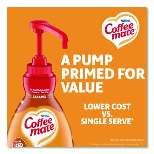 Coffee mate Liquid Creamer Pump Bottle, Caramel, 50.7 oz Pump Bottle (73358)