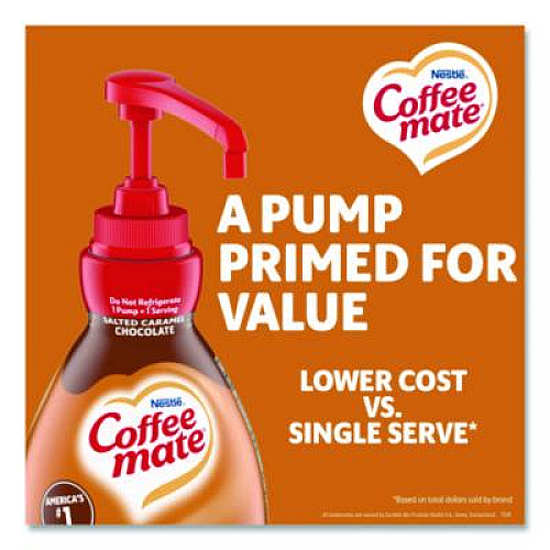 Coffee mate Liquid Creamer Pump Bottle, Salted Caramel Chocolate, 1.5 L Pump Bottle (79976)