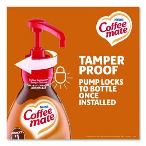 Coffee mate Liquid Creamer Pump Bottle, Salted Caramel Chocolate, 1.5 L Pump Bottle, 2/Carton (79976CT)