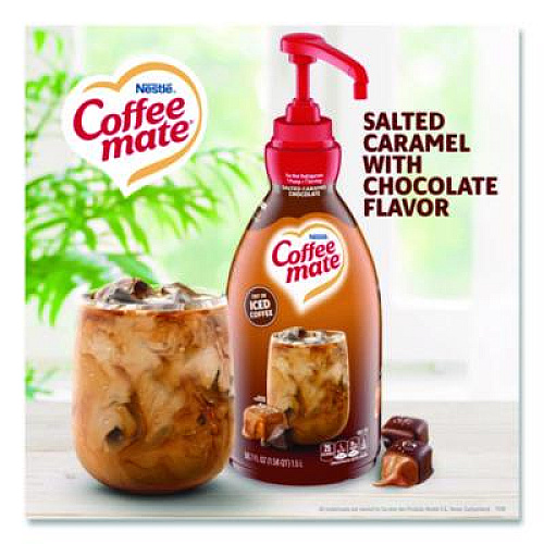 Coffee mate Liquid Creamer Pump Bottle, Salted Caramel Chocolate, 1.5 L Pump Bottle (79976)