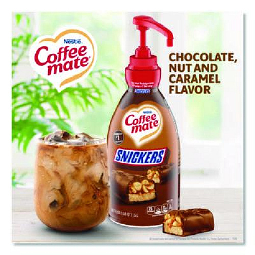Coffee mate Liquid Coffee Creamer, Snickers, 1.5 L Pump Bottle (97955)
