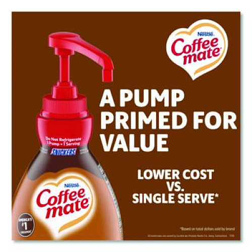 Coffee mate Liquid Coffee Creamer, Snickers, 1.5 L Pump Bottle (97955)