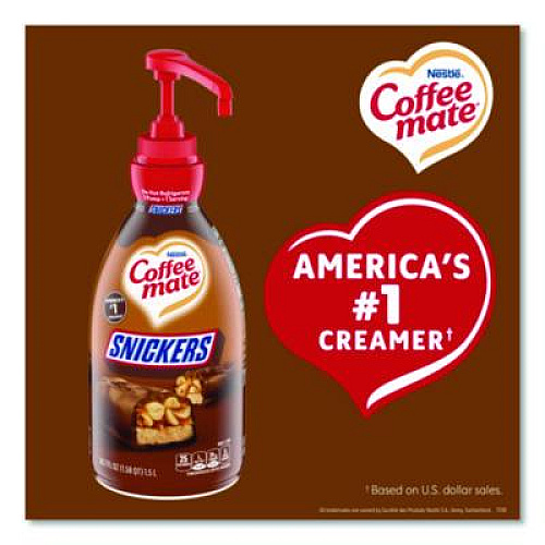 Coffee mate Liquid Coffee Creamer, Snickers, 1.5 L Pump Bottle (97955)