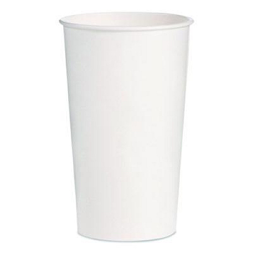 SOLO Double Sided Poly (DSP) Paper Cold Cups, 28 oz to 32 oz, White, 40 Cups/Sleeve, 12 Sleeves/Carton (RNP32P2050)