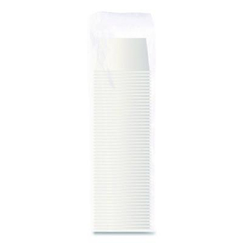 SOLO Double Poly Paper Food Containers, 5 oz, 3.38" Diameter x 2.01"h, White, Paper, 1,000/Carton (S605T02050)