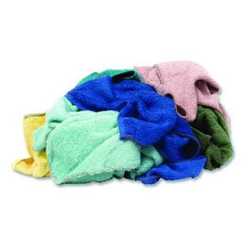 Monarch Brands Qwick Wick Terry Towels, 12 x 12, Assorted Colors, 25 lb Bale (Approximately 280/Bale) (N030C1025)