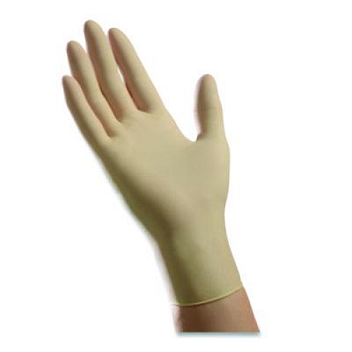 AMBITEX L200 Series Powder-Free Latex Gloves, Small, 5 mil Thick, 9" Long, Cream, 100/Box (LSM200)