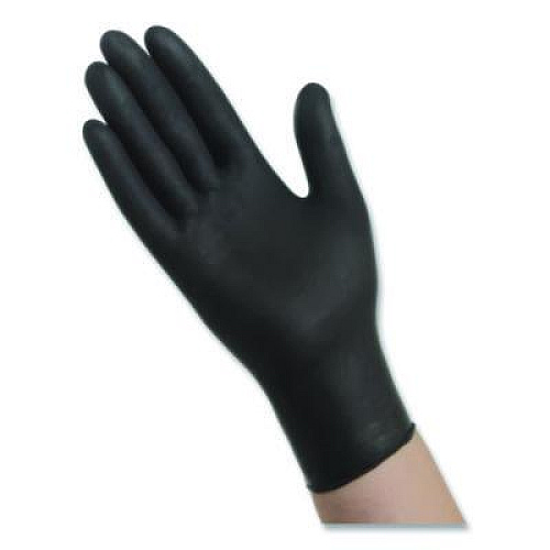 AMBITEX N720 Series Powder-Free Nitrile Gloves, Medium, 6 mil Thick, 12" Long, Black, 100/Box, 10 Boxes/Carton (NMD720BLK)