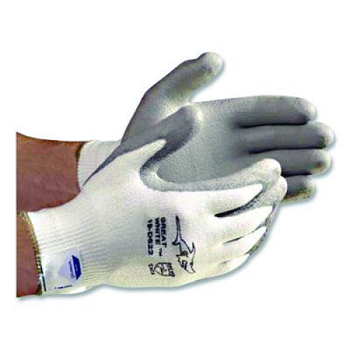 PIP Great White 3GX Seamless Knit Dyneema Diamond Blended Gloves, EN388: 4542, Medium, White/Gray, Pair (19D322M)