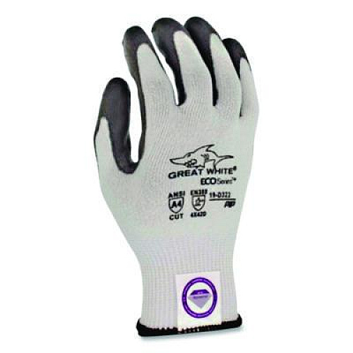 PIP Great White 3GX Seamless Knit Dyneema Diamond Blended Gloves, EN388: 4542, X-Large, White/Gray, Pair (19D322XL)