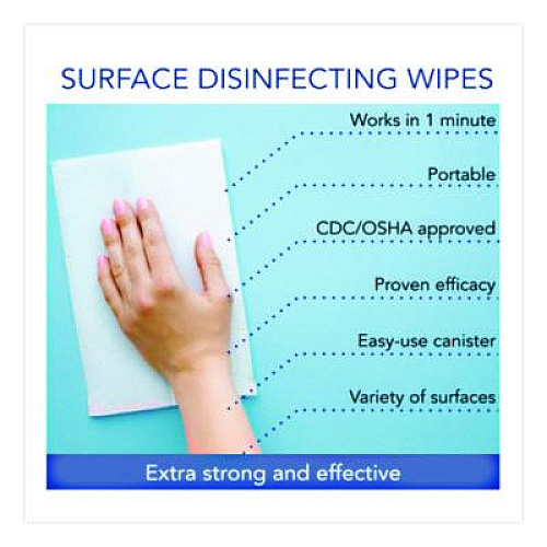 Sani Professional Sani-Cloth Prime Germicidal Disposable Wipes, Extra-Large, 1-Ply, 7.5 x 15, Unscented, White, 70/Canister, 6 Canisters/Carton (P24284)