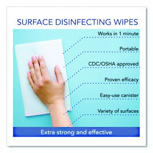 Sani Professional Sani-Cloth Prime Germicidal Disposable Wipes, Large, 1-Ply, 6 x 6.75, Unscented, White, 160/Canister, 12 Canisters/Carton (P25372)