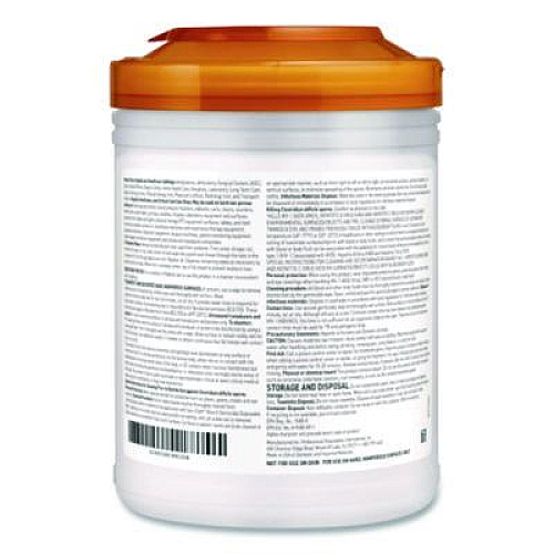 Sani Professional Sani-Cloth Bleach Germicidal Disposable Wipes, 1-Ply, 6 x 5, Unscented, White, 160/Canister, 12 Canisters/Carton (P84172)