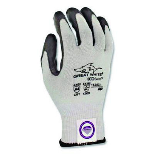 PIP Great White 3GX Seamless Knit Dyneema Diamond Blended Gloves, EN388: 4542, Large, White/Gray, Pair (19D322L)