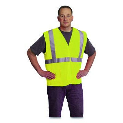 PIP ANSI Class 2 Hook and Loop Safety Vest, 2X-Large, Hi-Viz Lime Yellow (302MVGLY2X)