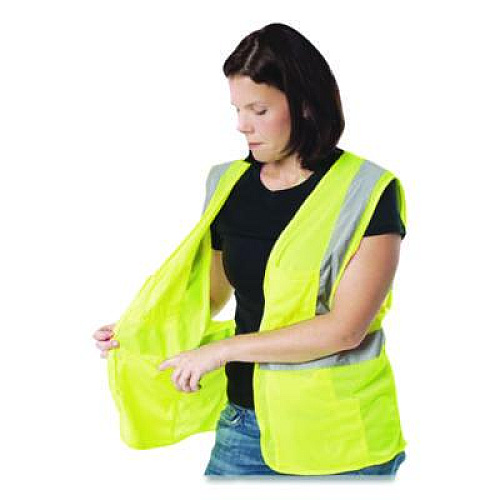 PIP ANSI Class 2 Hook and Loop Safety Vest, 2X-Large, Hi-Viz Lime Yellow (302MVGLY2X)