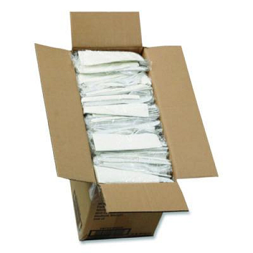 Pactiv Evergreen Fieldware Cutlery Kit, Individually Wrapped, Mediumweight, Fork/Knife/Napkin/Spoon, Plastic, White, 250/Carton (FKFSKWNCH)