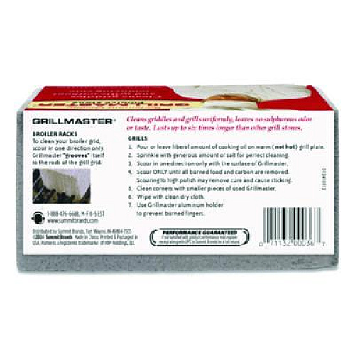 Pumie Grillmaster Griddle and Grill Cleaning Brick, 5.75 x 2.75, Gray, 12/Carton (GM36Q)