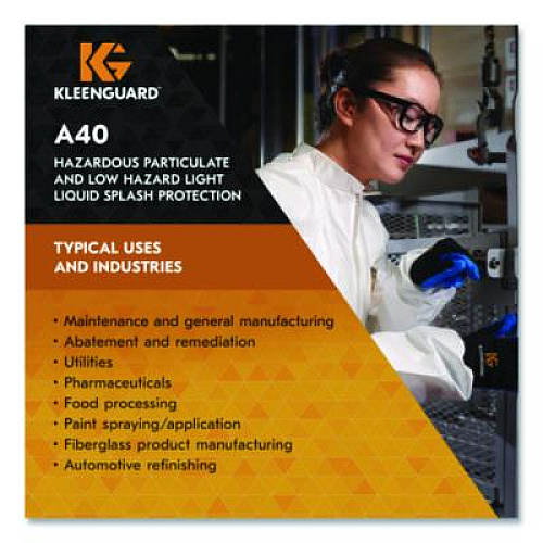 KleenGuard A40 Liquid and Particle Protection Boot Covers, One Size Fits Most, White, 400/Carton (44491)