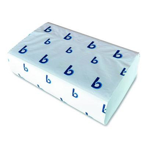 Boardwalk Structured Multifold Towels, 1-Ply, 9 x 9.5, White, 250/Pack, 16 Packs/Carton (6204)