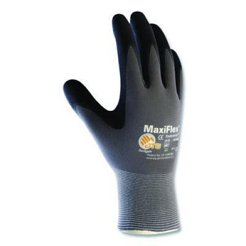 MaxiFlex Endurance Seamless Knit Nylon Gloves, EN388: 4131, Medium, Gray/Black, 12 Pairs (34844M)