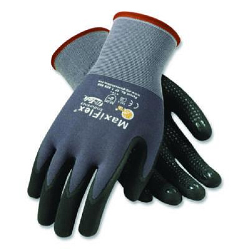 MaxiFlex Endurance Seamless Knit Nylon Gloves, EN388: 4131, Medium, Gray/Black, 12 Pairs (34844M)