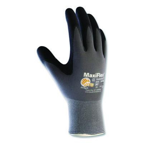 MaxiFlex Endurance Seamless Knit Nylon Gloves, EN388: 4131, Large (Size 9), Gray/Black, 12 Pairs (34844L)