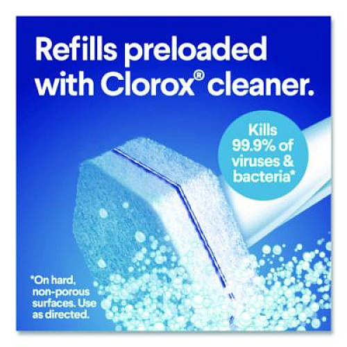 Clorox ToiletWand Disposable Toilet Cleaning System: Handle, Caddy and Refills, White, 6/Carton (03191CT)