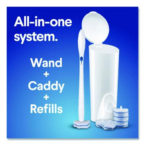 Clorox ToiletWand Disposable Toilet Cleaning System: Handle, Caddy and Refills, White, 6/Carton (03191CT)