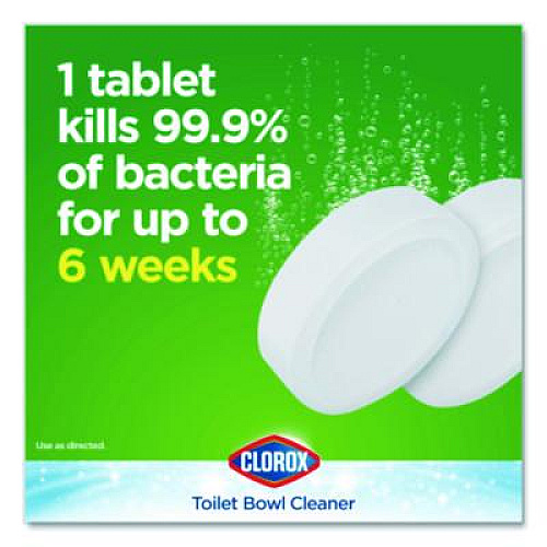 Clorox Ultra Clean Toilet Tablets Bleach, 3.5 oz Tablet, 2/Pack, 6 Packs/Carton (30024CT)