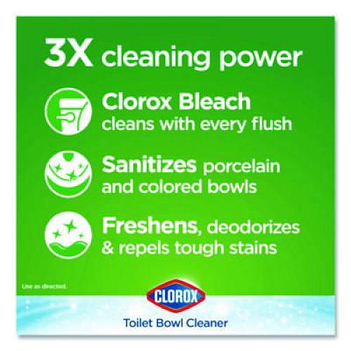 Clorox Ultra Clean Toilet Tablets Bleach, 3.5 oz Tablet, 2/Pack, 6 Packs/Carton (30024CT)