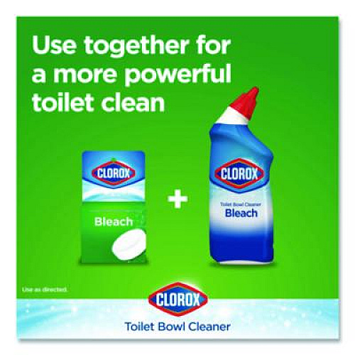 Clorox Ultra Clean Toilet Tablets Bleach, 3.5 oz Tablet, 2/Pack, 6 Packs/Carton (30024CT)