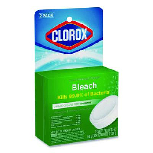 Clorox Ultra Clean Toilet Tablets Bleach, 3.5 oz Tablet, 2/Pack (30024PK)