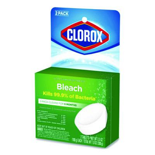 Clorox Ultra Clean Toilet Tablets Bleach, 3.5 oz Tablet, 2/Pack (30024PK)