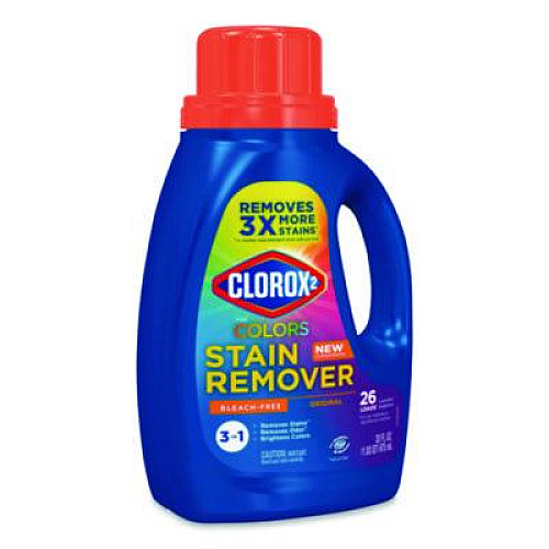 Clorox 2 For Colors Stain Remover and Laundry Additive, Bleach Free, Original, 33 oz Bottle, 6/Carton (30037)