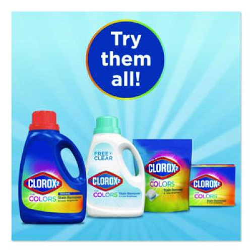 Clorox 2 For Colors Stain Remover and Laundry Additive, Bleach Free, Original, 33 oz Bottle, 6/Carton (30037)