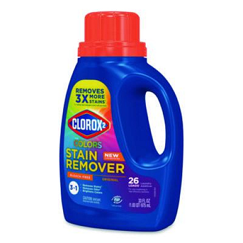 Clorox 2 For Colors Stain Remover and Laundry Additive, Bleach Free, Original, 33 oz Bottle, 6/Carton (30037)