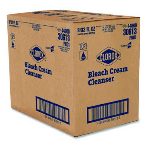 CloroxPro Bleach Cream Cleanser, 32 oz Bottle, 8/Carton (30613)