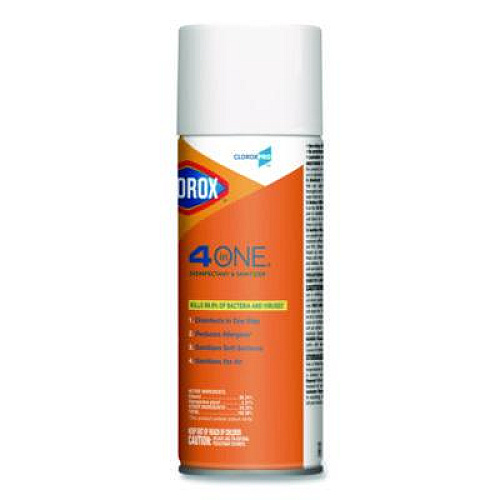 Clorox 4-in-One Disinfectant and Sanitizer, Citrus, 14 oz Aerosol Spray (31043)