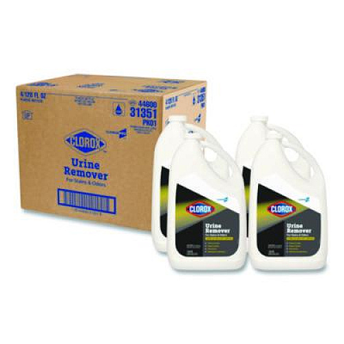 CloroxPro Urine Remover for Stains and Odors, 128 oz Refill Bottle, 4/Carton (31351CT)