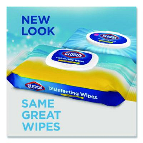 Clorox Disinfecting Cleaning Wipes, Easy Pull Pack, 1-Ply, 8 x 7, Lemon Scent, White, 75 Towels/Box, 6 Boxes/Carton (31404CT)