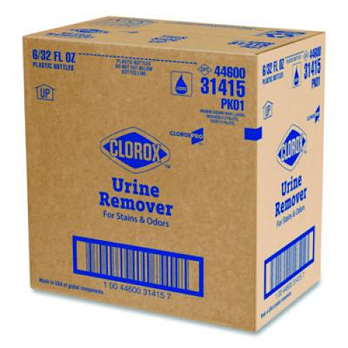 CloroxPro Urine Remover for Stains and Odors, 32 oz Pull top Bottle, 6/Carton (31415)