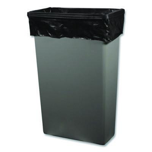 Heritage High-Density Waste Can Liners, 33 gal, 16 mic, 33 x 40, Black, Roll, 250/Carton (Z6640VKR01)