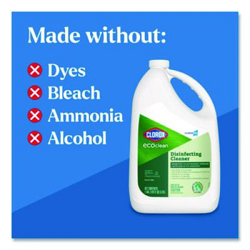 Clorox Pro EcoClean Disinfecting Cleaner, Unscented, 128 oz Refill Bottle, 4/Carton (60094CT)