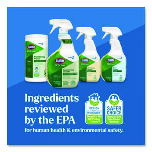 Clorox Pro EcoClean Disinfecting Cleaner, Unscented, 128 oz Refill Bottle, 4/Carton (60094CT)