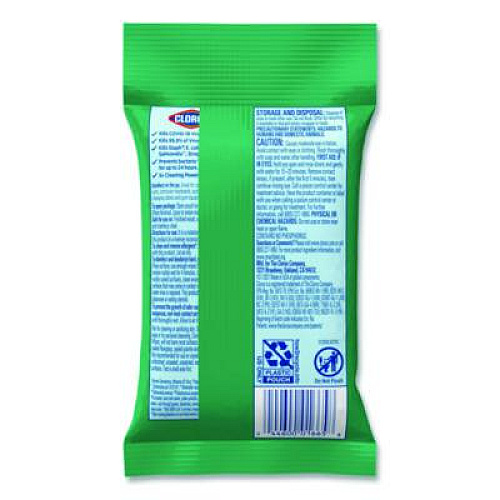 Clorox Disinfecting Wipes, On the Go Bleach Free Travel Wipes, 1-Ply, 6.53 x 2.79, Fresh Scent, White, 9/Pack, 24 Packs/Carton (60133CT)