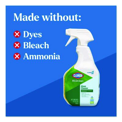 Clorox Pro EcoClean Glass Cleaner, Unscented, 32 oz Spray Bottle (60277)