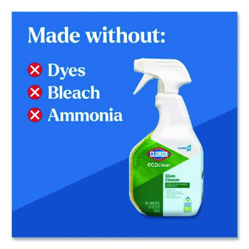 Clorox Pro EcoClean Glass Cleaner, Unscented, 32 oz Spray Bottle, 9/Carton (60277CT)